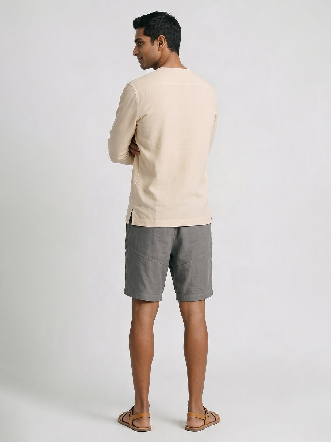 Men's Offwhite 100% Cotton Regular Fit Shirt