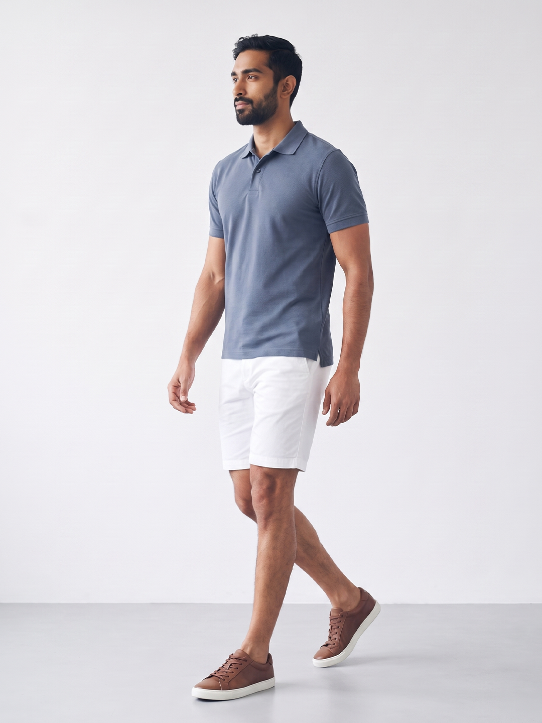 Men's 100% Organic Cotton Regular Fit Tshirt Blue