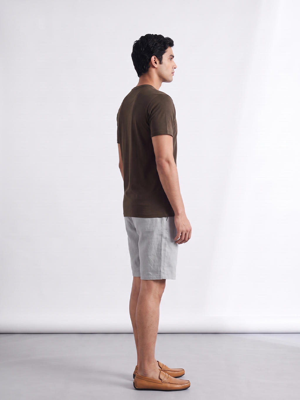 Men's Bamboo Regular Fit Tshirt Brown