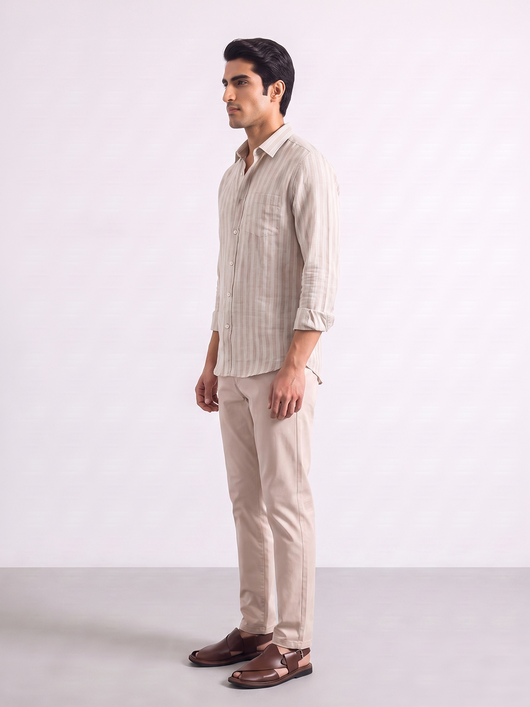 Men's Natural Cotton Lyocell Regular Fit Shirt