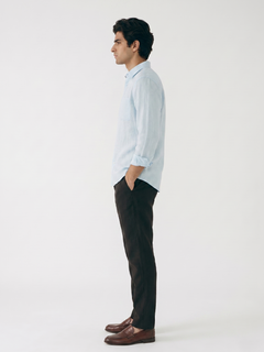 Men's Sky 100% Linen Regular Fit Shirt
