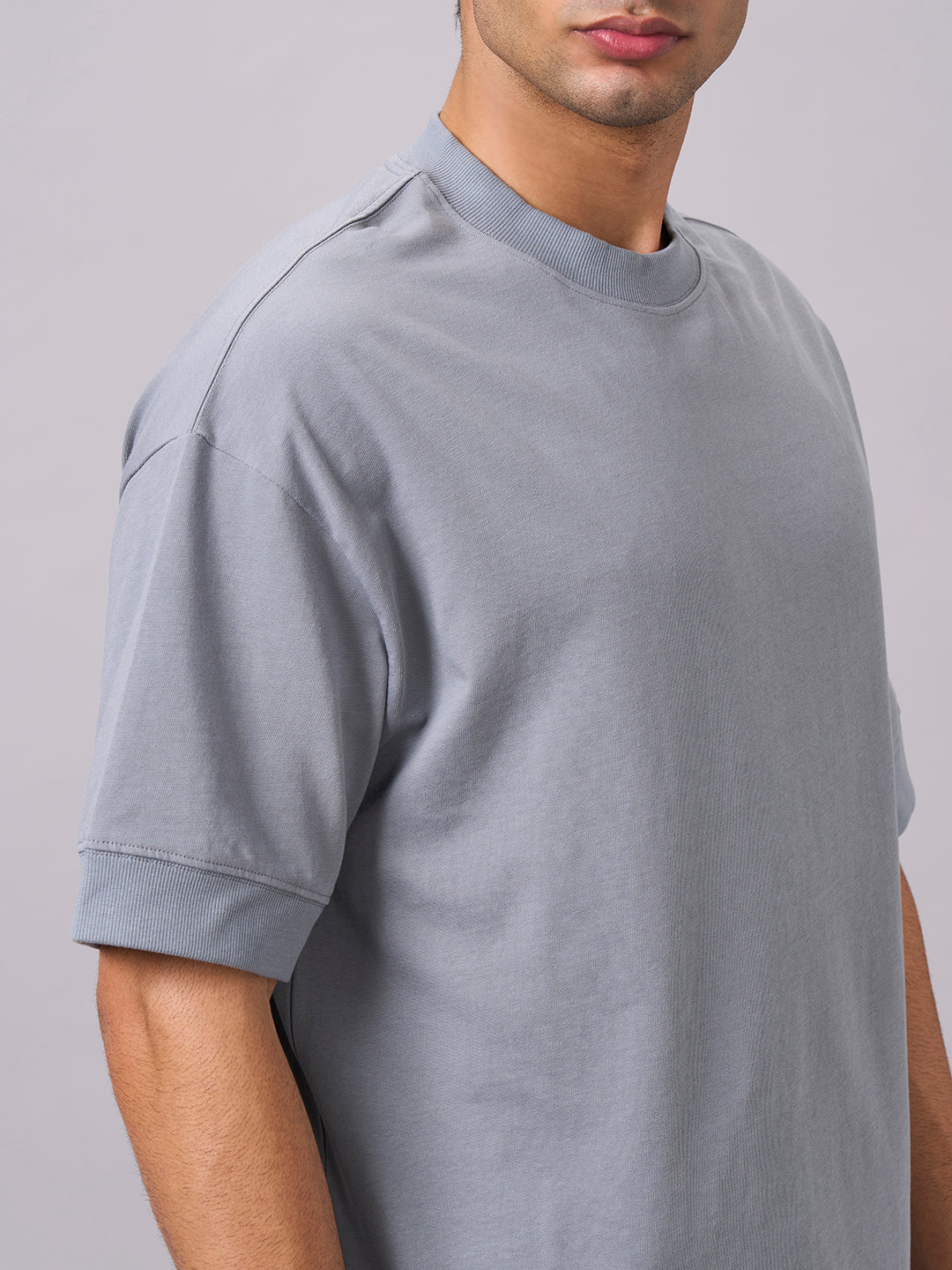 Men's Blue 100% Cotton Relax Fit Tshirt