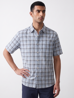 Men's 100% Cotton Regular Fit Shirt Sky