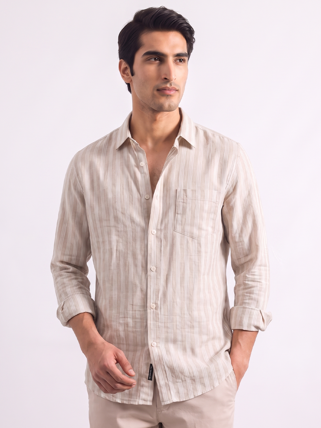Men's Natural Cotton Lyocell Regular Fit Shirt