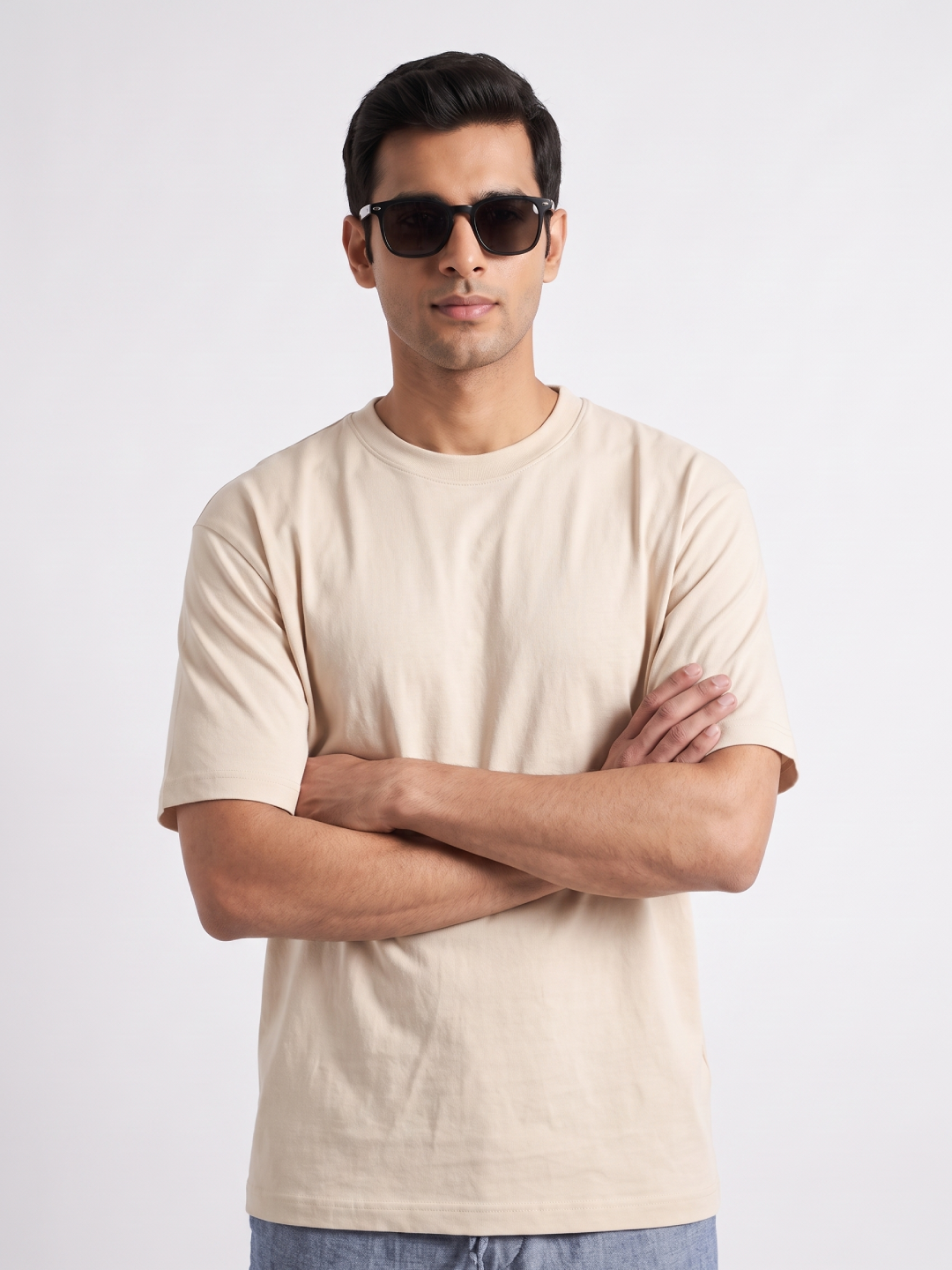 Men's 100% Cotton Relax Fit Tshirt Natural