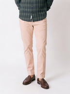 Men's Beige Cotton Lycra Slim Fit Pant