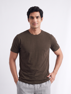 Men's Bamboo Regular Fit Tshirt Brown