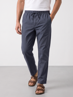 Men's Cotton Lycra Regular Fit Pocket Pants Navy