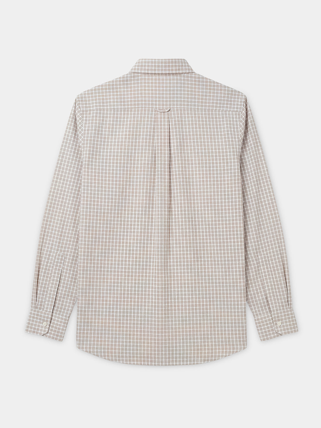 Men's Khaki 100% Cotton Regular Fit Shirt