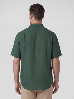 Men’s Linen Regular Fit Shirt Green