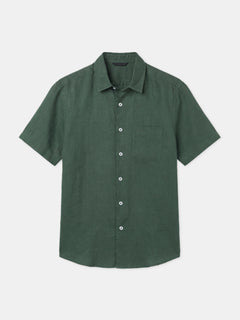 Men’s Linen Regular Fit Shirt Green