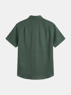 Men’s Linen Regular Fit Shirt Green