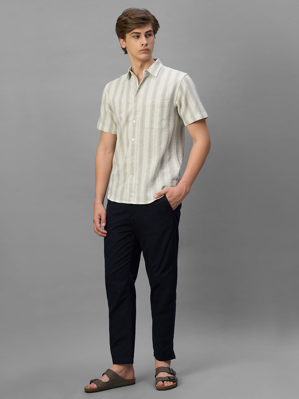 Men's Natural 100% Cotton Regular Fit Shirt