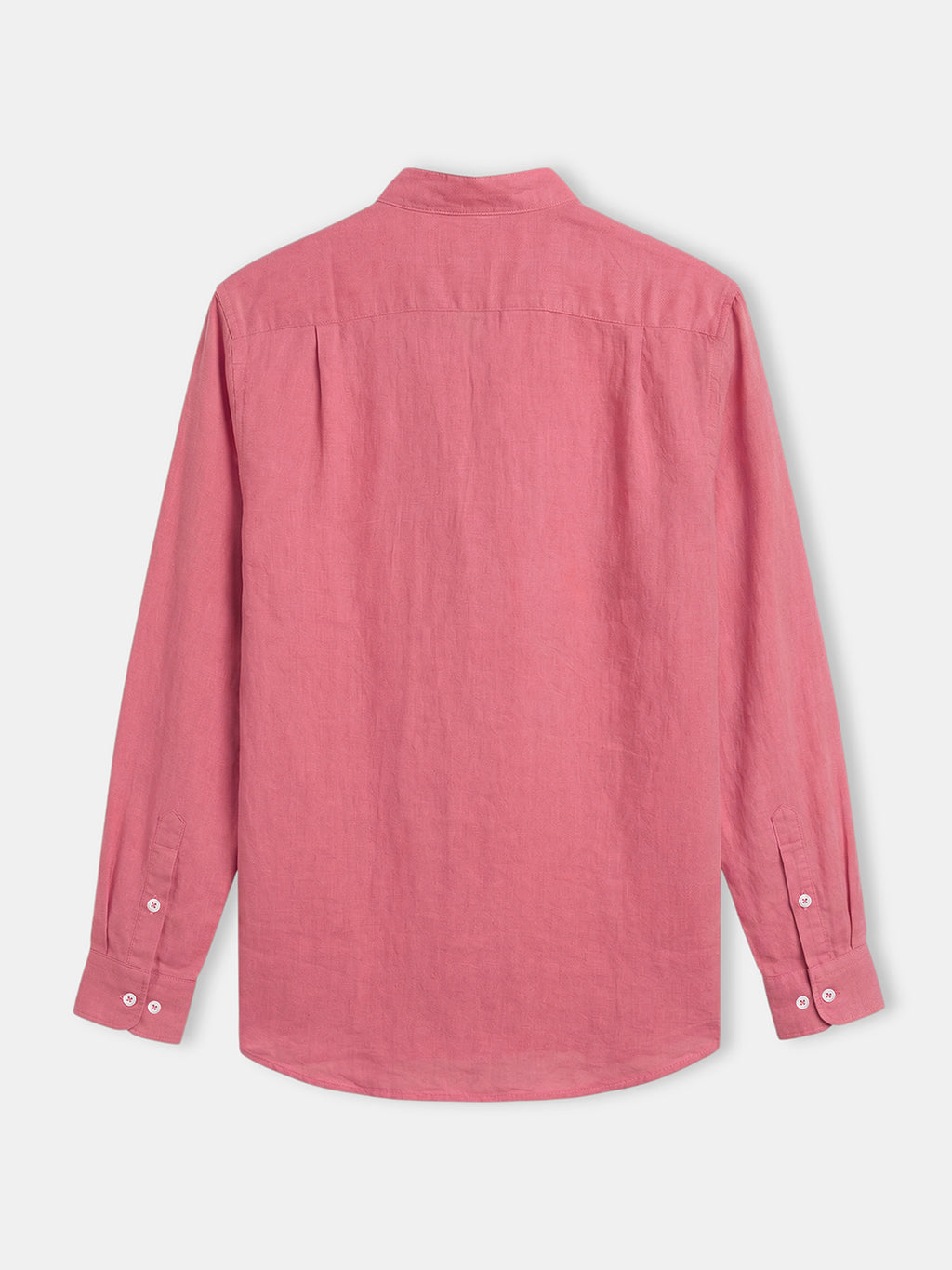 Men's Red 100% Linen Regular Fit Shirt