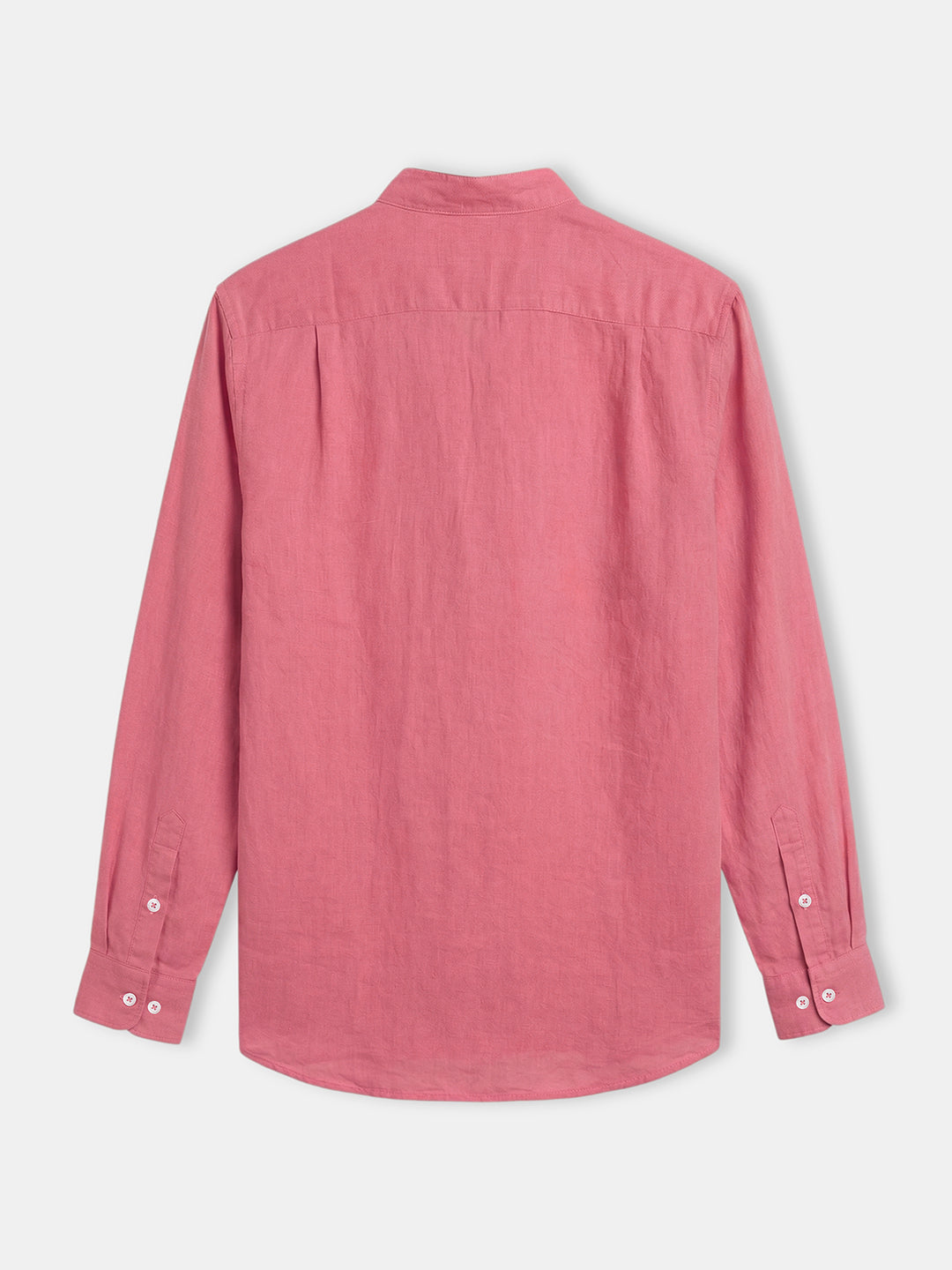 Men's Red 100% Linen Regular Fit Shirt