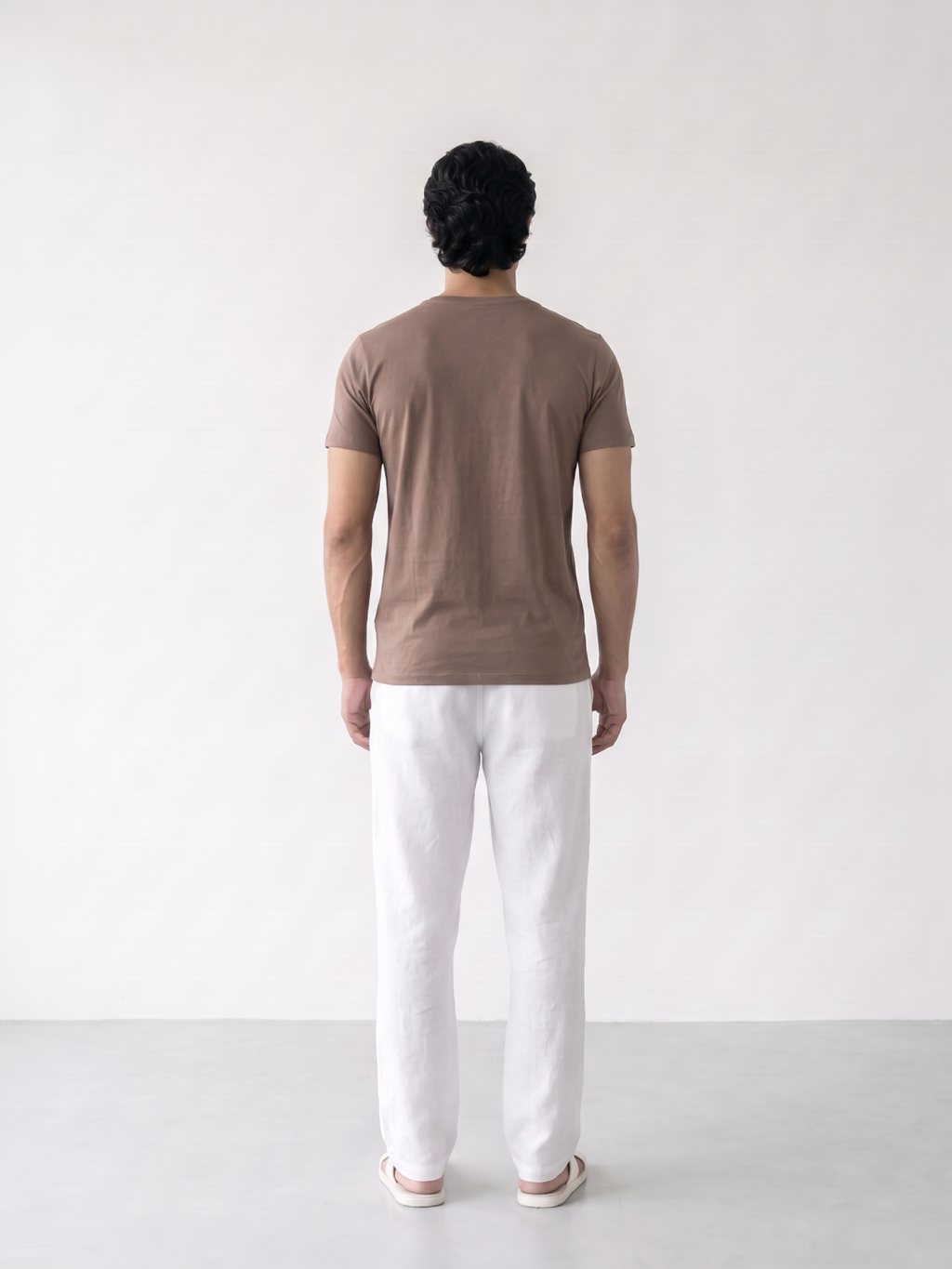 Men's Khaki 100% Organic Cotton Regular Fit Tshirt