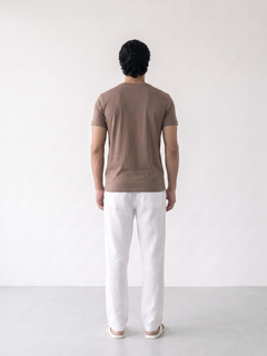 Men's Khaki 100% Organic Cotton Regular Fit Tshirt