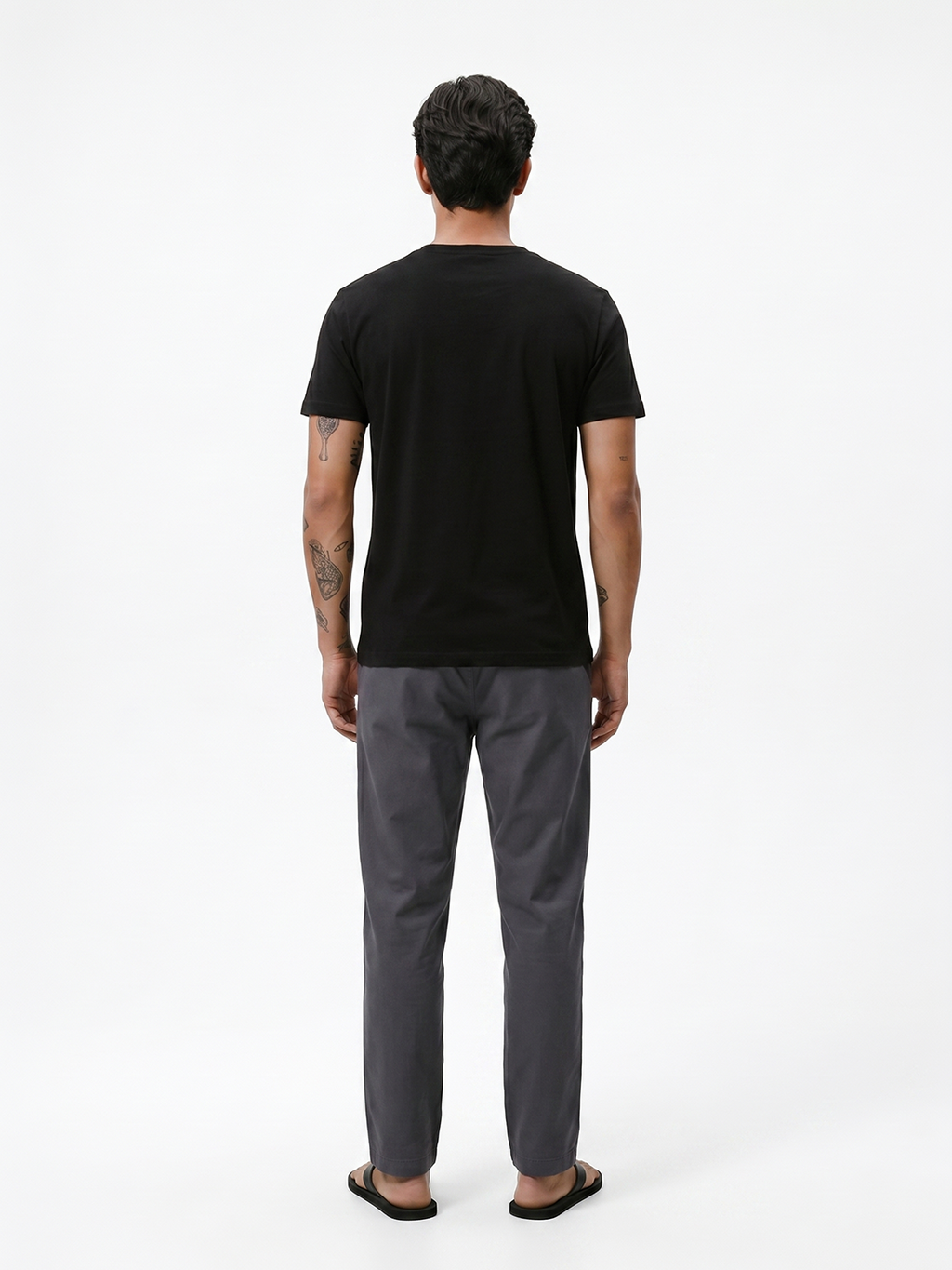 Men's Black 100% Organic Cotton Regular Fit Tshirt