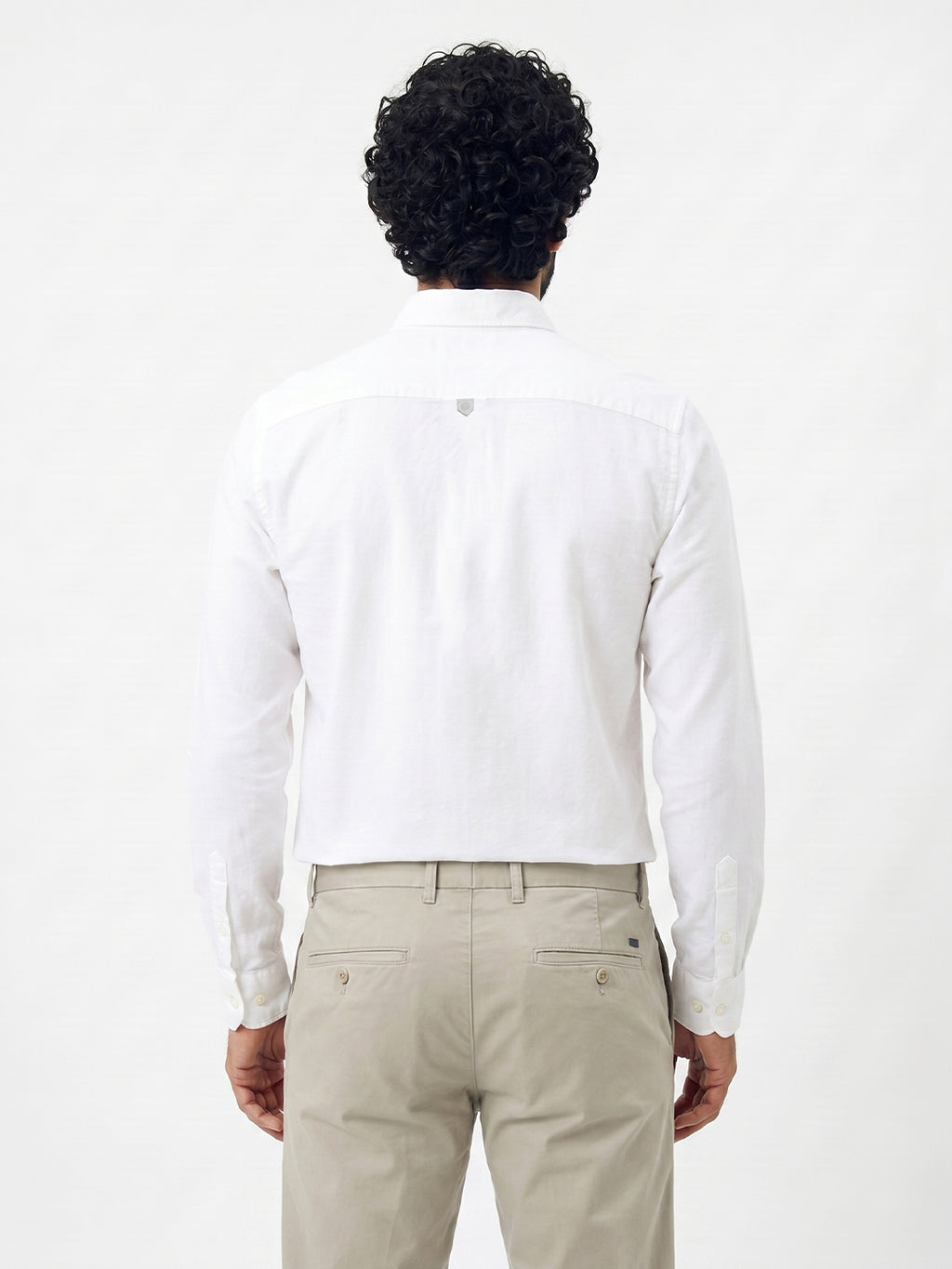 Men's 100% Cotton Regular Fit Regular Collar Shirt White
