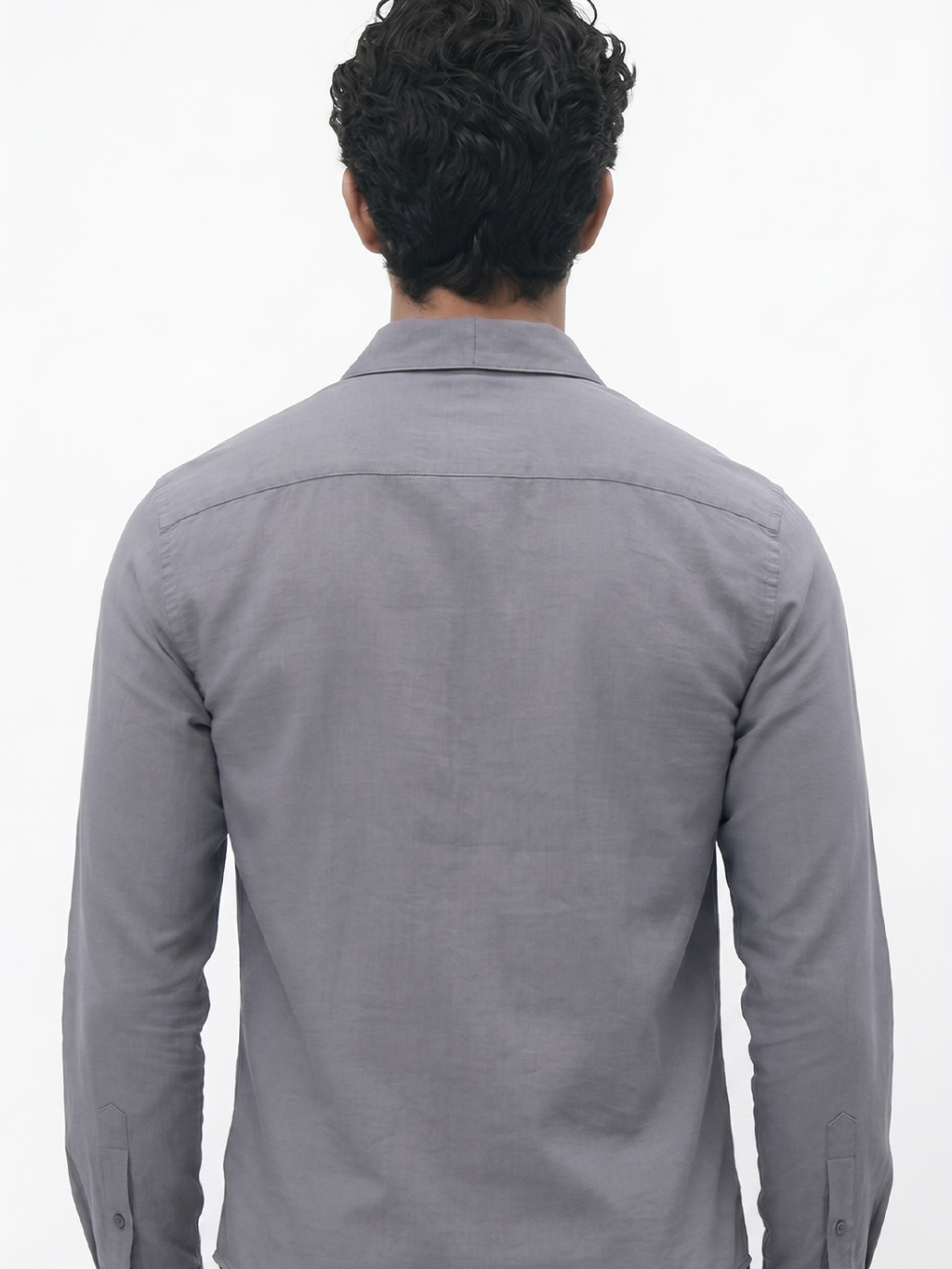 Men's Navy Tencel Linen Regular Fit Shirt