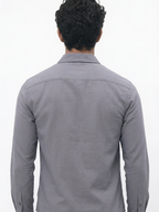 Men's Navy Tencel Linen Regular Fit Shirt