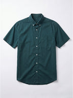 Men's Green Oxford 100% Cotton Regular Fit Shirt