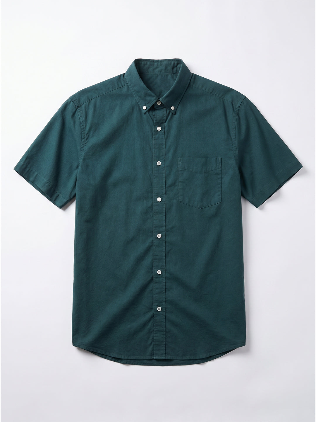 Men's Green Oxford 100% Cotton Regular Fit Shirt