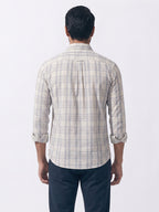 Men's Sand 100% Cotton Regular Fit Shirt