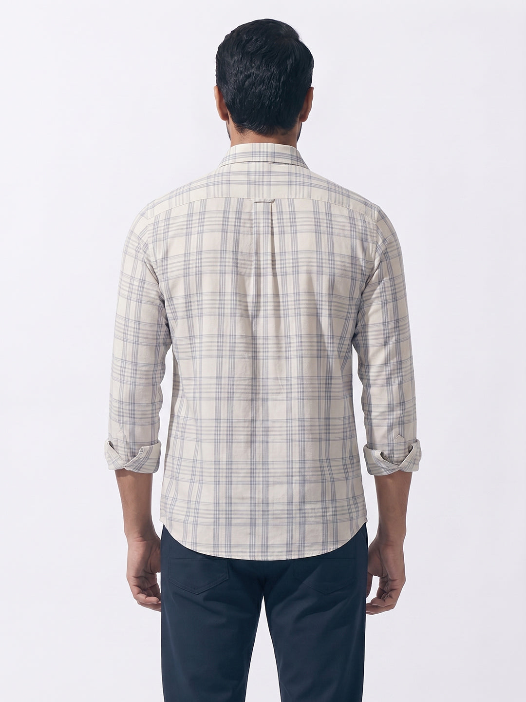 Men's Sand 100% Cotton Regular Fit Shirt