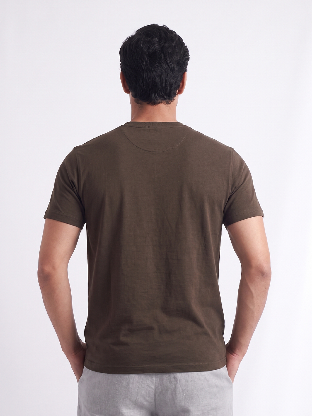 Men's Bamboo Regular Fit Tshirt Brown
