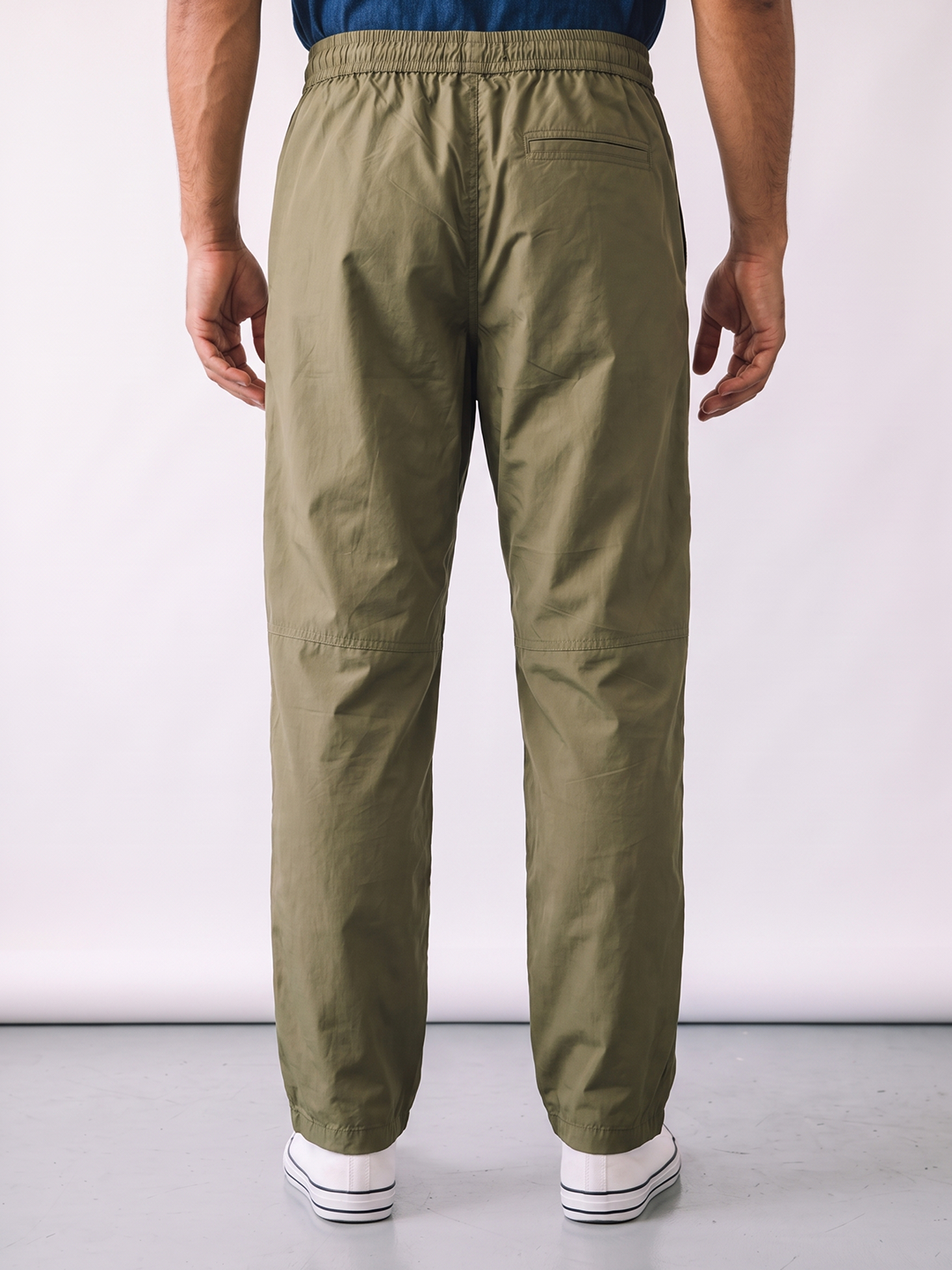 Men's 100% Cotton Regular Fit Pants Olive
