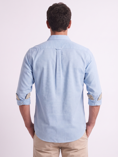Men's 100% Cotton Regular Fit Shirt Sky