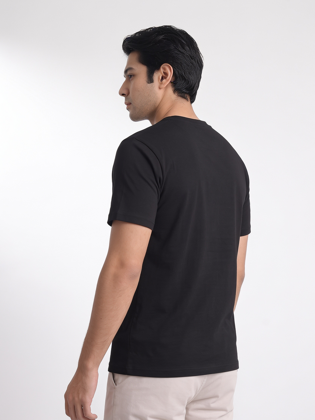 Men's 100% Organic Cotton Regular Fit Tshirt Black