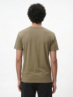 Men's Khaki Cotton Bamboo Elastane Regular Fit Tshirt