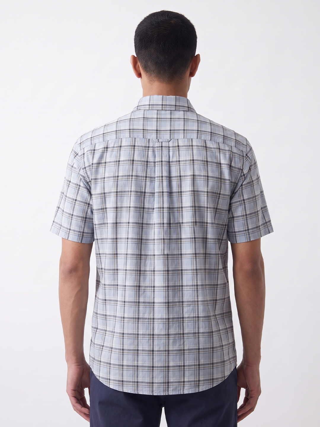 Men's 100% Cotton Regular Fit Shirt Sky