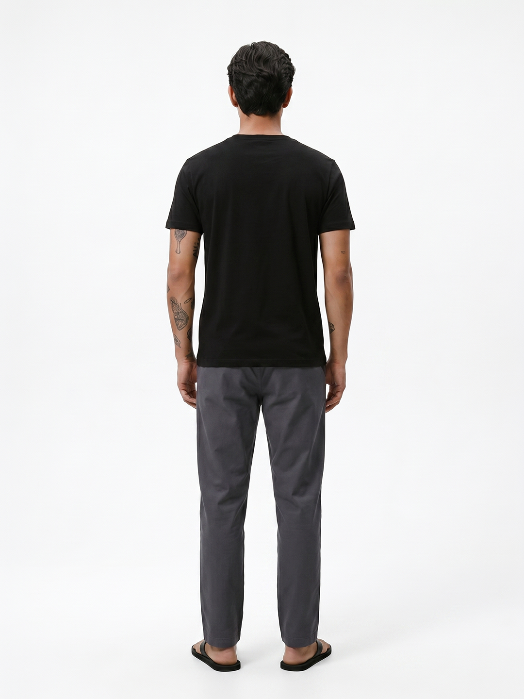 Men's Black 100% Organic Cotton Regular Fit Tshirt