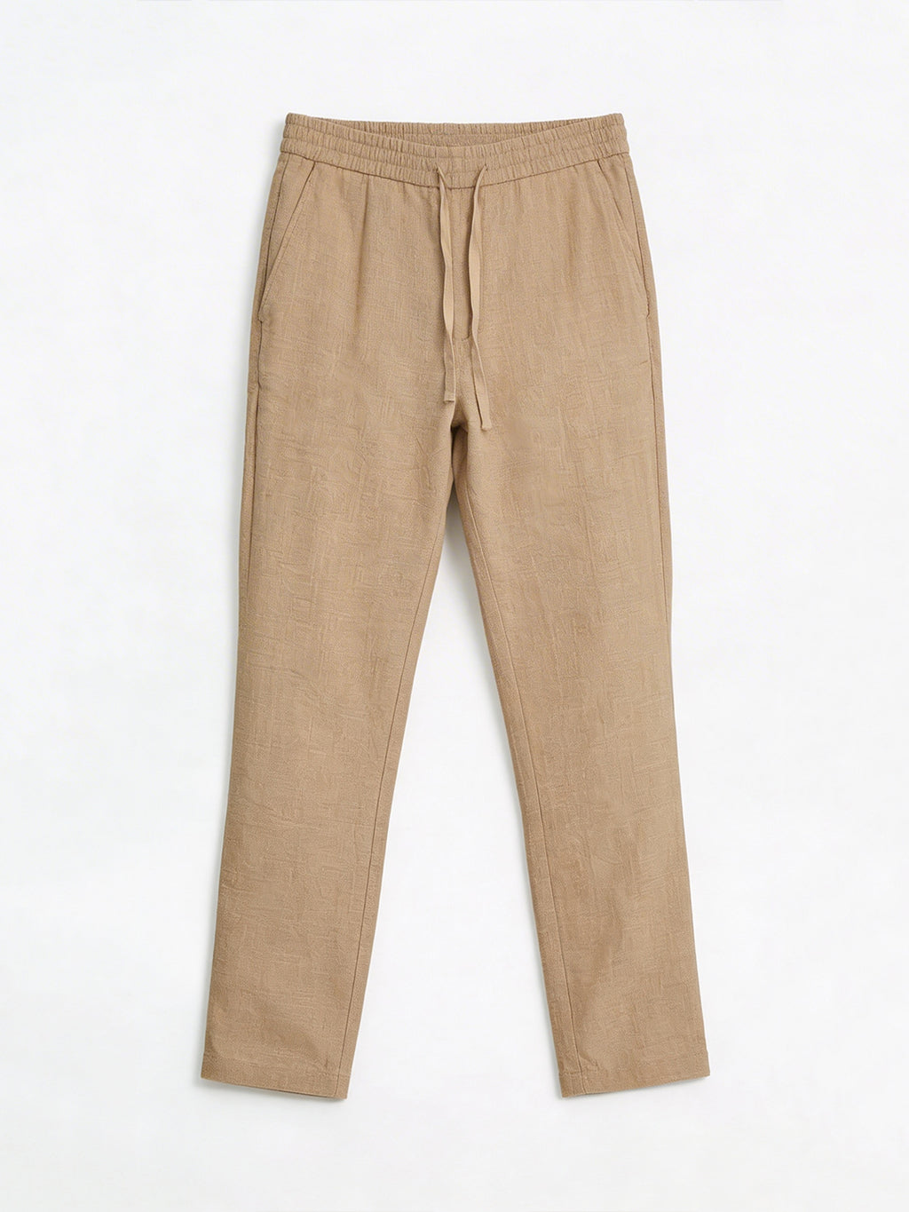 Men's Khaki 100% Cotton Regular Fit Pant