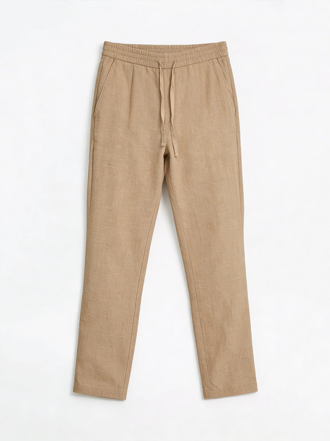 Men's Khaki 100% Cotton Regular Fit Pant