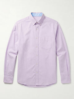 Men's Lilac Oxford 100% Cotton Regular Fit Shirt