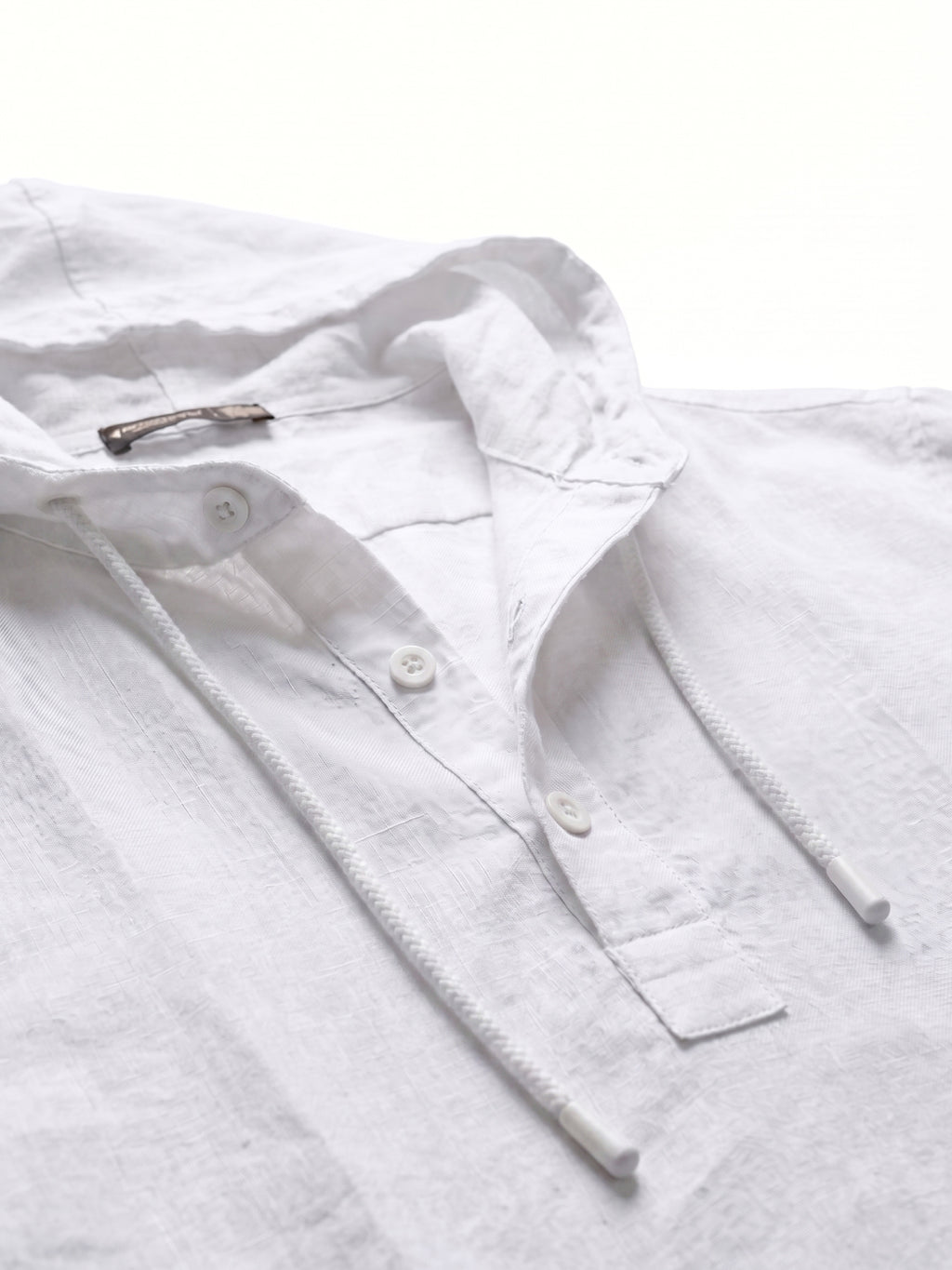 Men's White Linen Cotton Regular Fit Shirt