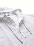 Men's White Linen Cotton Regular Fit Shirt