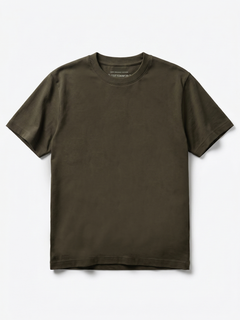 Men's Brown 100% Organic Cotton Regular Fit Tshirt