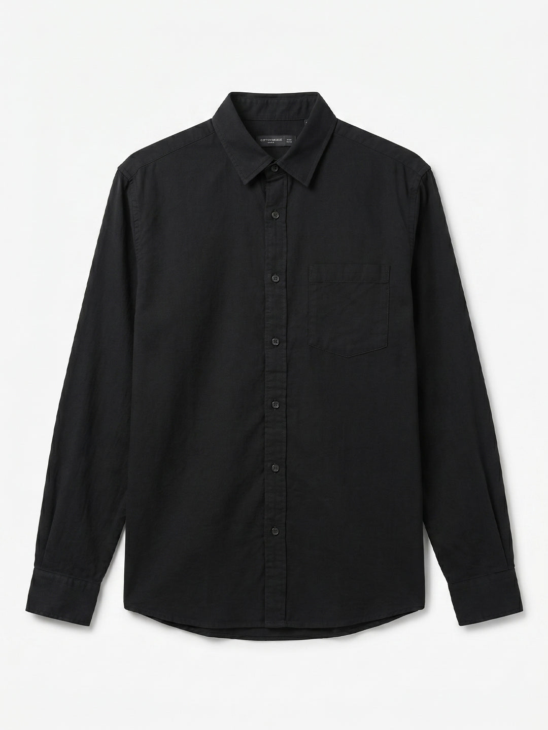 Men's Black 100% Cotton Regular Fit Shirt