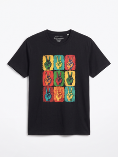 Men's 100% Organic Cotton Regular Fit Tshirt Black