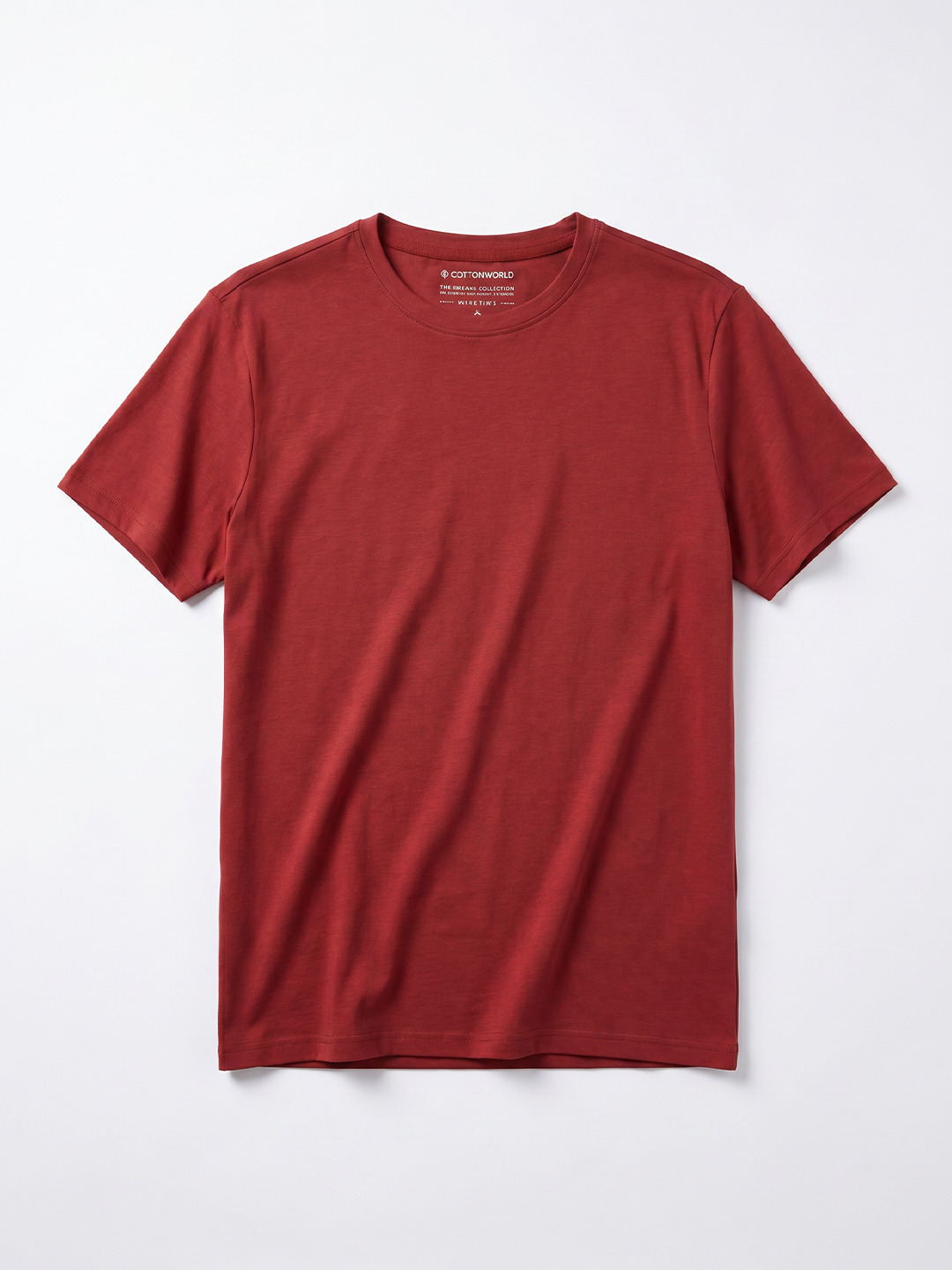 Men's Brick Cotton Bamboo Elastane Regular Fit Tshirt