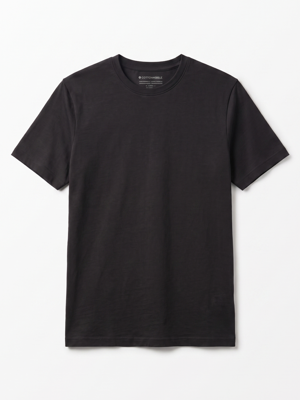 Men's Black 100% Organic Cotton Regular Fit Tshirt