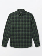 Men's Green 100% Cotton Regular Fit Shirt