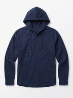 Men's Navy Linen Cotton Regular Fit Shirt