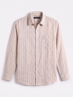 Men's Natural Linen Lyocell Regular Fit Shirt