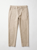 Men's Natural 100% Linen Regular Fit Pant